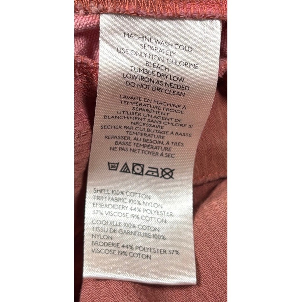 Free People We The Free Electric Sands Floral Embroidered Cropped Pants 8 Auburn - Picture 11 of 13